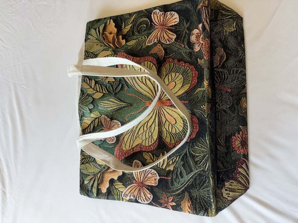 Butterfly Floral Tapestry Tote Bag - Picture 8 of 9